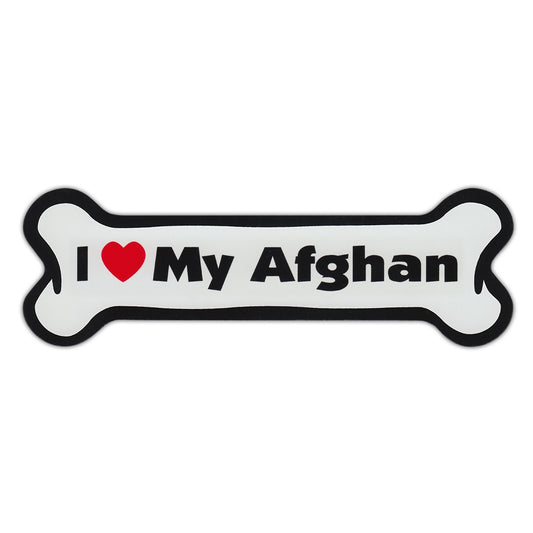 Magnet, Dog Bone, I Love My Afghan, 7