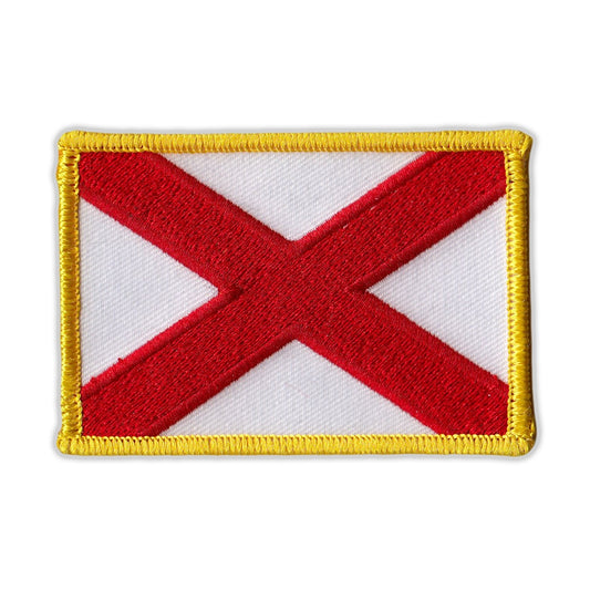 Patch, Embroidered Patch, Alabama State Flag, 3.25