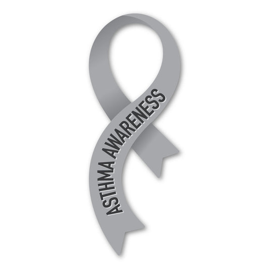 Magnet, Ribbon Shaped Magnet, Asthma Awareness (Stylized Ribbon Design), 2.5