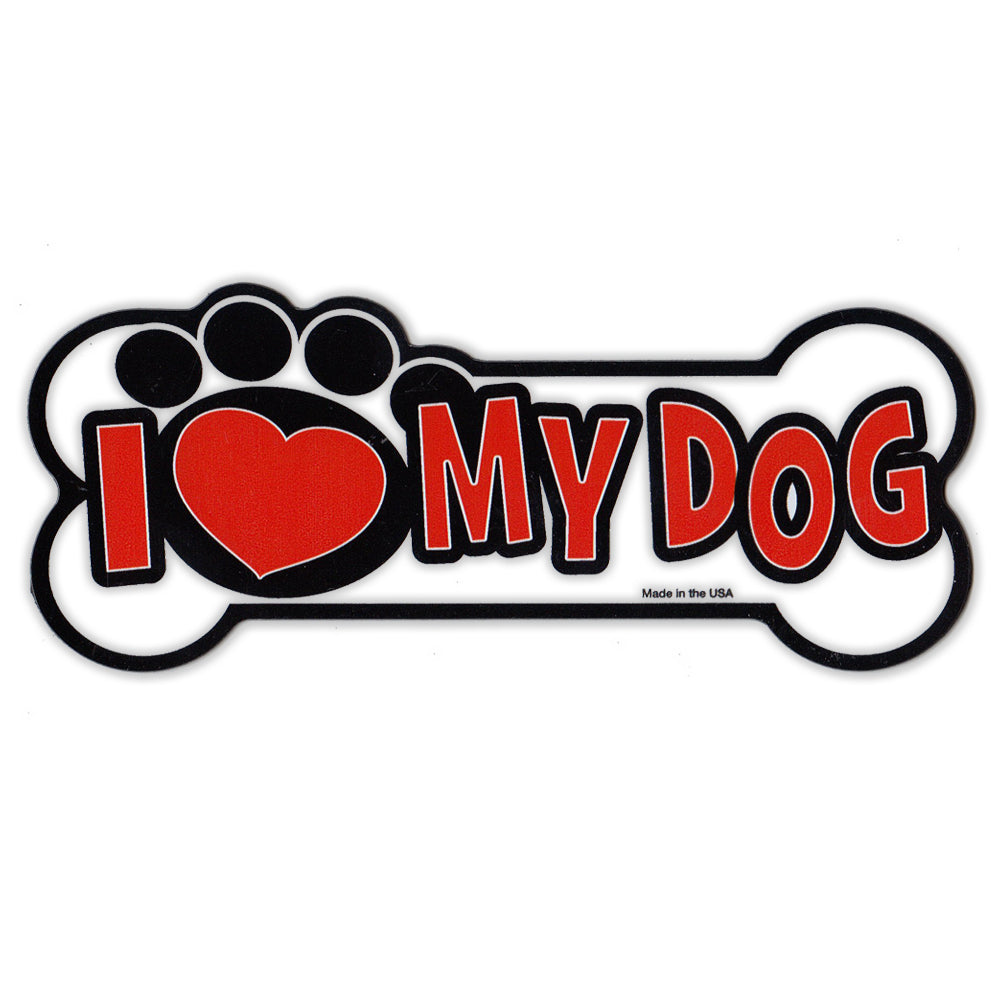 Magnet - I Love My Dog (5.75" x 2.5")