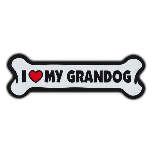 Magnet, Giant Size Dog Bone, I Love My Grandog, 10