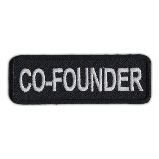 Patch, Embroidered Patch, Co-Founder Club Patch, Black, 3