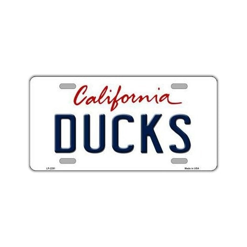 License Plate, Metal Vanity Tag Cover, California Anaheim Ducks, 12