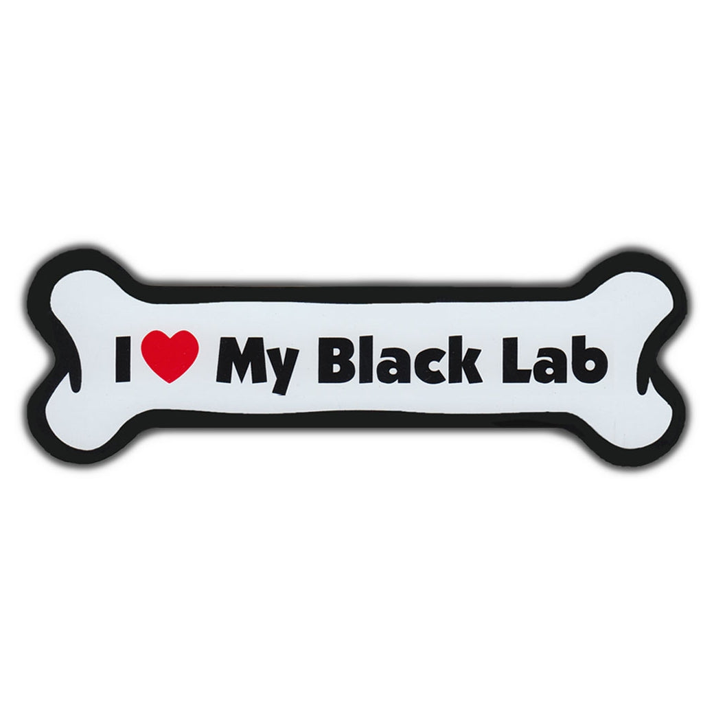 Dog Bone Magnet - I Love My Black Lab