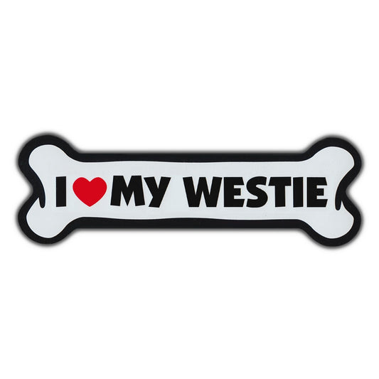 Magnet, Giant Size Dog Bone, I Love My Westie, 10