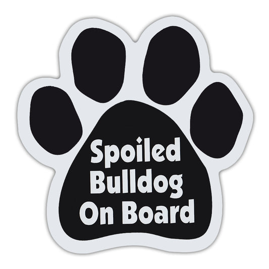 Magnet, Dog Paw, Spoiled Bulldog On Board, 5.5