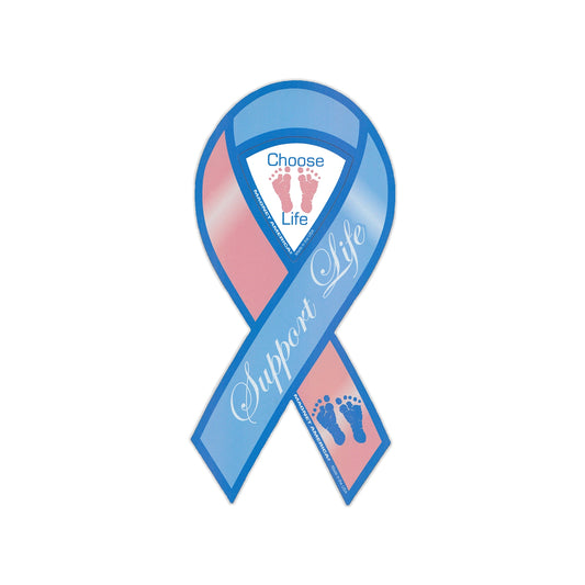 Magnet, Ribbon, Support Life (Anti Abortion), 4