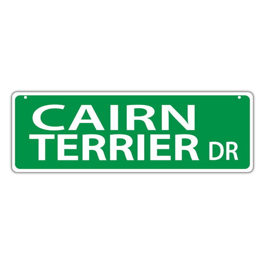 Street Sign, Plastic, Cairn Terrier Drive, 17