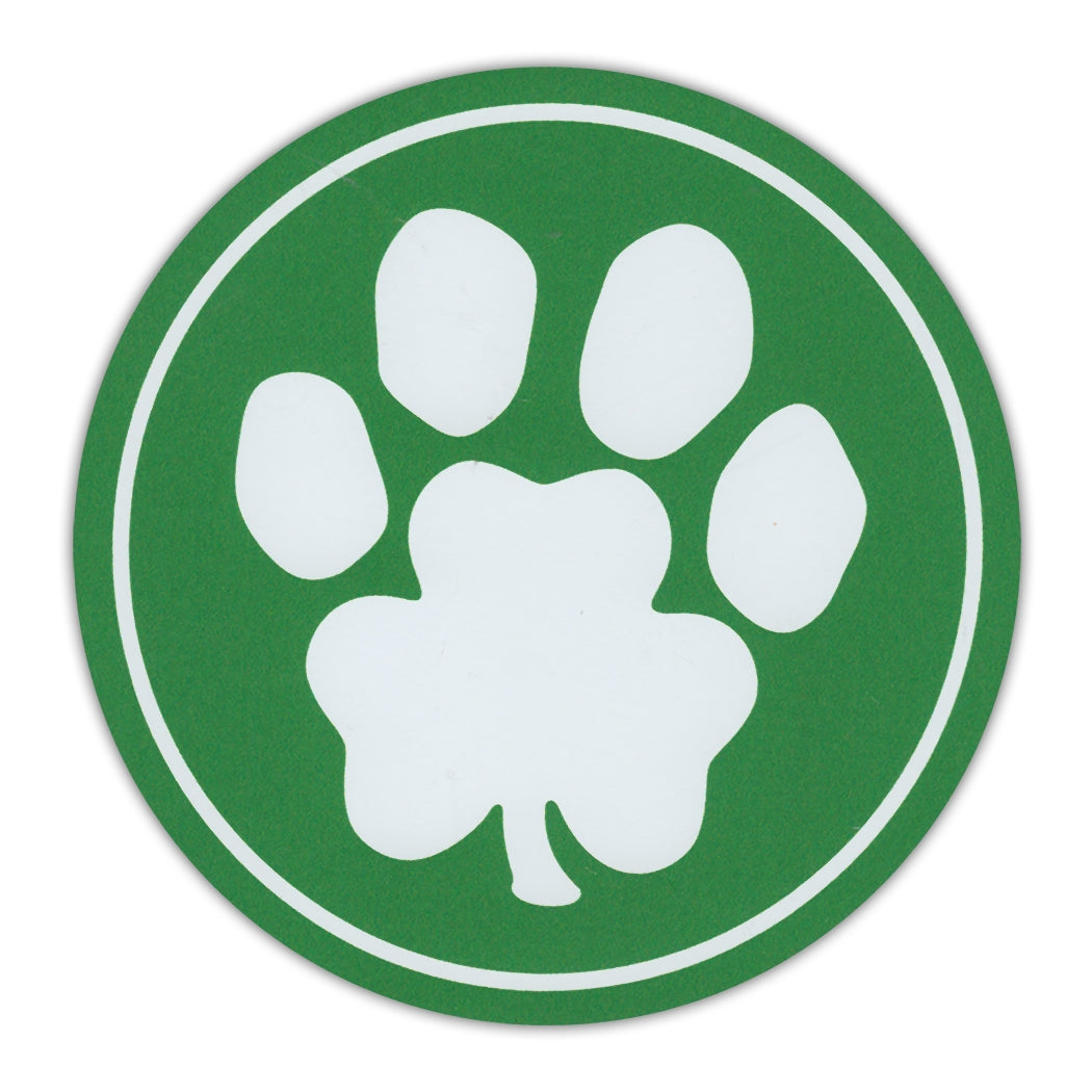 Magnet - Dog Paw Clover (4.5" Round)