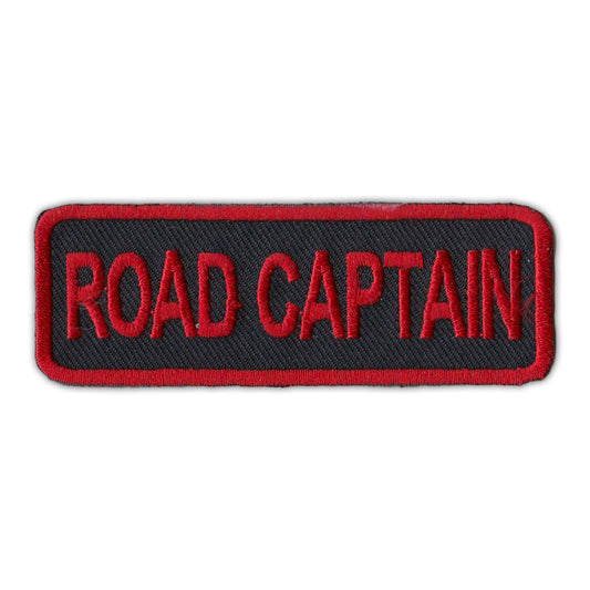Patch, Embroidered Patch, Road Captain Club Patch, Red/Black, 3