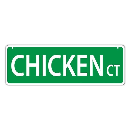 Street Sign, Plastic, Chicken Court, 17