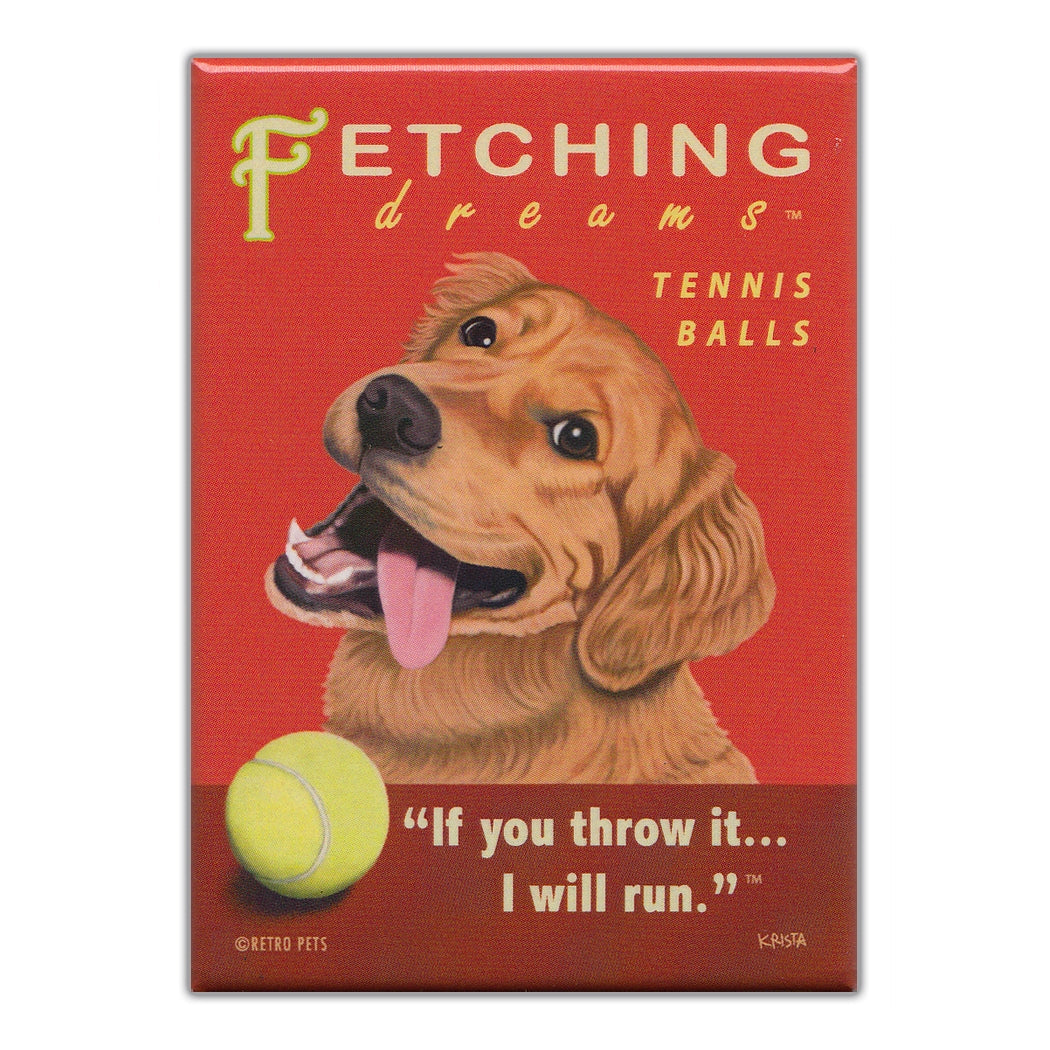 Refrigerator Magnet - Fetching Dreams Tennis Balls