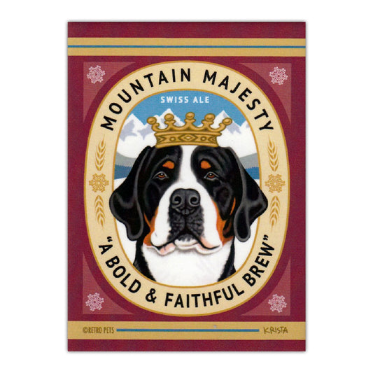 Magnet, Refrigerator Magnet, Mountain Majesty Swiss Ale, 2.5