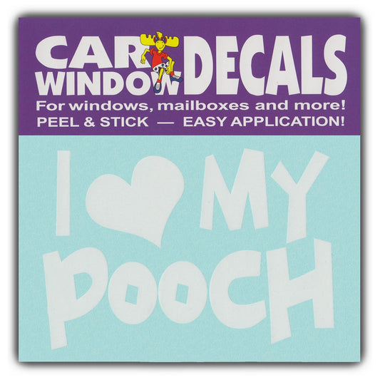 Decal, Window Decal, I Love My Pooch, 4.5