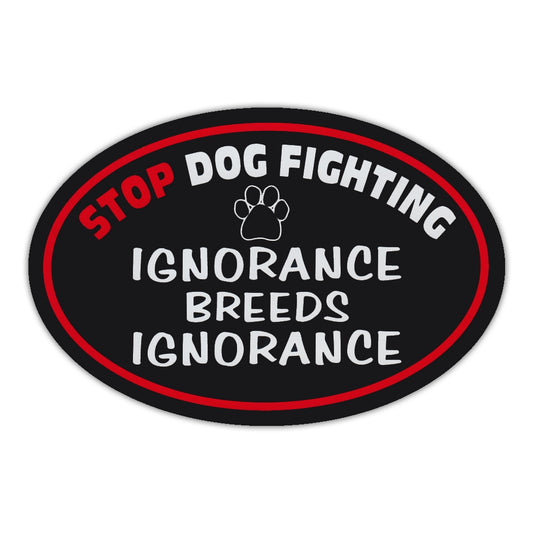 Magnet, Oval, Stop Dog Fighting, 6