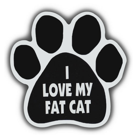 Magnet, Cat Paw, I Love My Fat Cat, 5.5