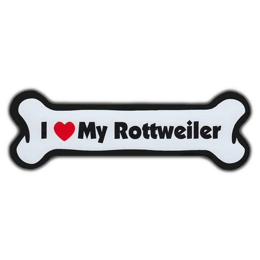 Magnet, Dog Bone, I Love My Rottweiler, 7