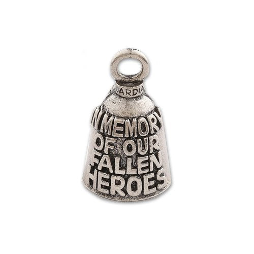 Guardian Bell, Metal, In Memory of Our Fallen Heroes, Military Field Cross, Motorcycle Good Luck Bell, .75