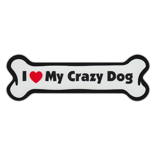 Magnet, Dog Bone, I Love My Crazy Dog, 7