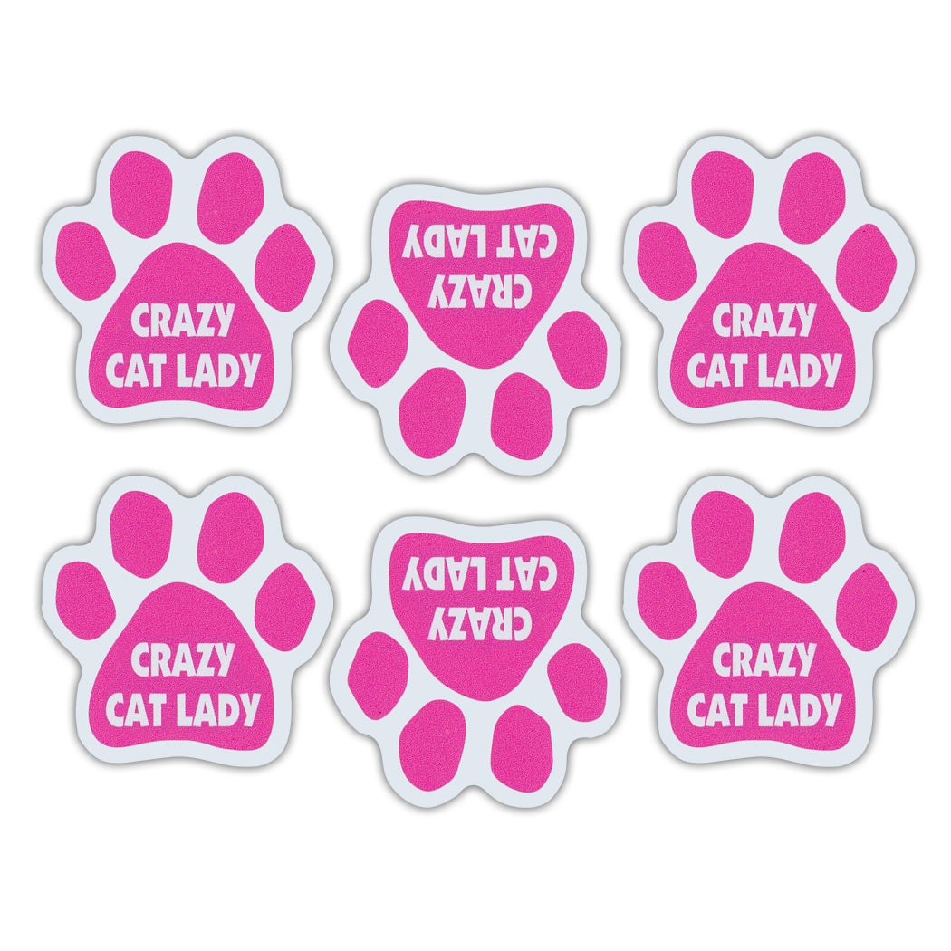 Magnet Variety Pack - Pink Crazy Cat Lady, 1.75" x 1.75" Each