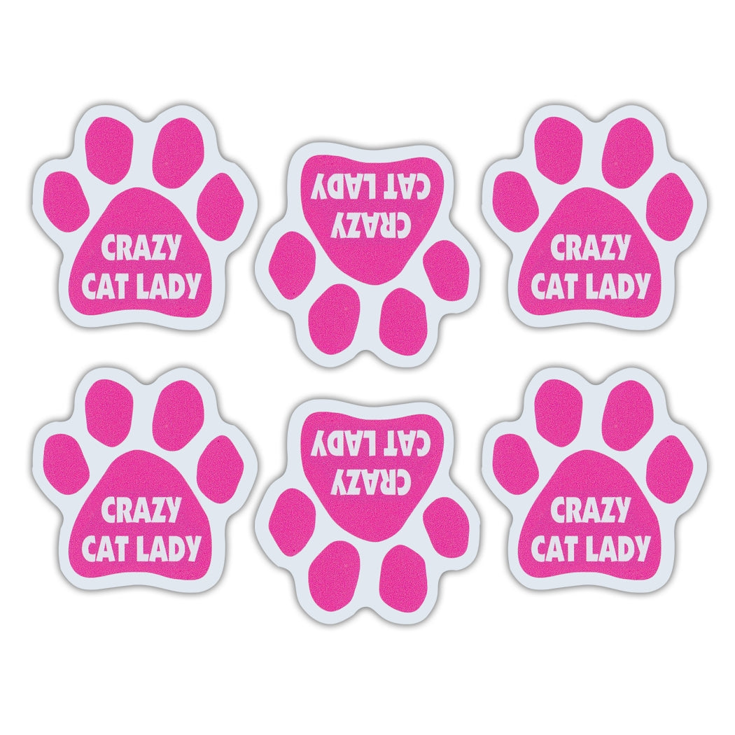 Magnet Variety Pack - Pink Crazy Cat Lady, 1.75" x 1.75" Each