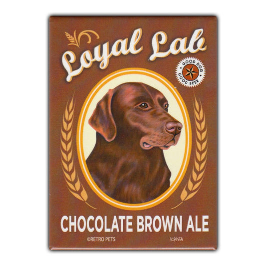 Magnet, Refrigerator Magnet, Loyal Lab Chocolate Brown Ale, 2.5
