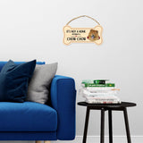 Sign, Wood, Dog Bone, It's Not A Home Without A Chow Chow, 10" x 5"