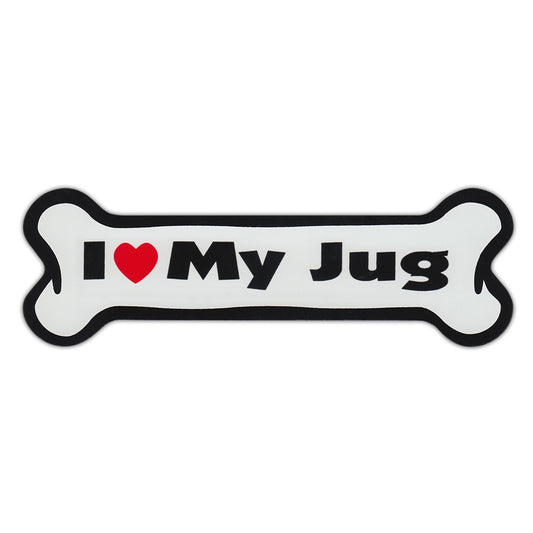 Magnet, Dog Bone, I Love My Jug (Jack Russell, Pug), 7