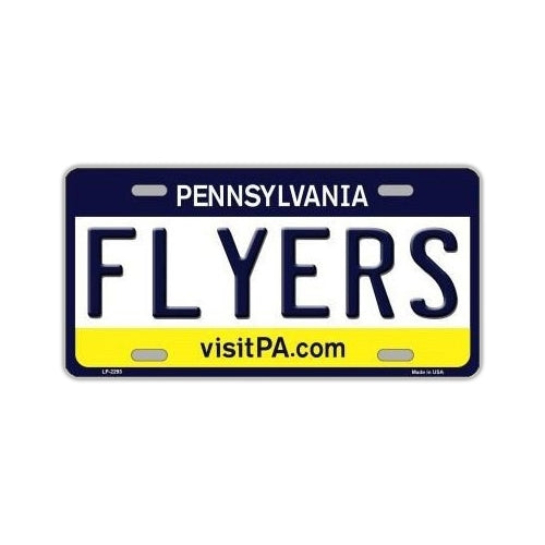 License Plate, Metal Vanity Tag Cover, Philadelphia Flyers, 12