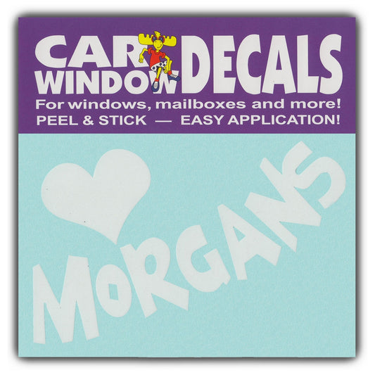 Decal, Window Decal, I Love Morgans, 4.5