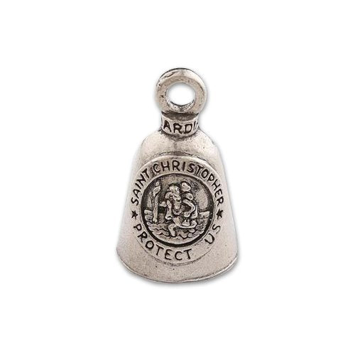 Guardian Bell, Metal, Saint Christopher, Patron Saint, Motorcycle Good Luck Bell, .75