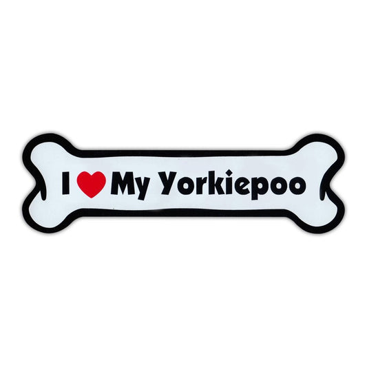 Magnet, Dog Bone, I Love My Yorkiepoo, 7