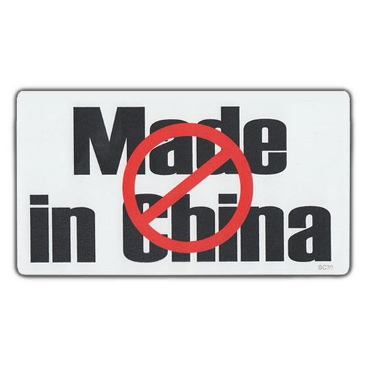 Sticker, Bumper Sticker, Anti Made In China, 6