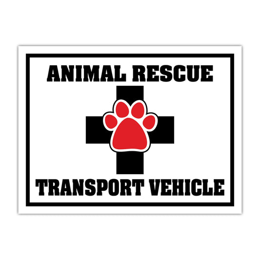 Magnet, Large Size, Animal Rescue Transport Vehicle Door Magnet, 12