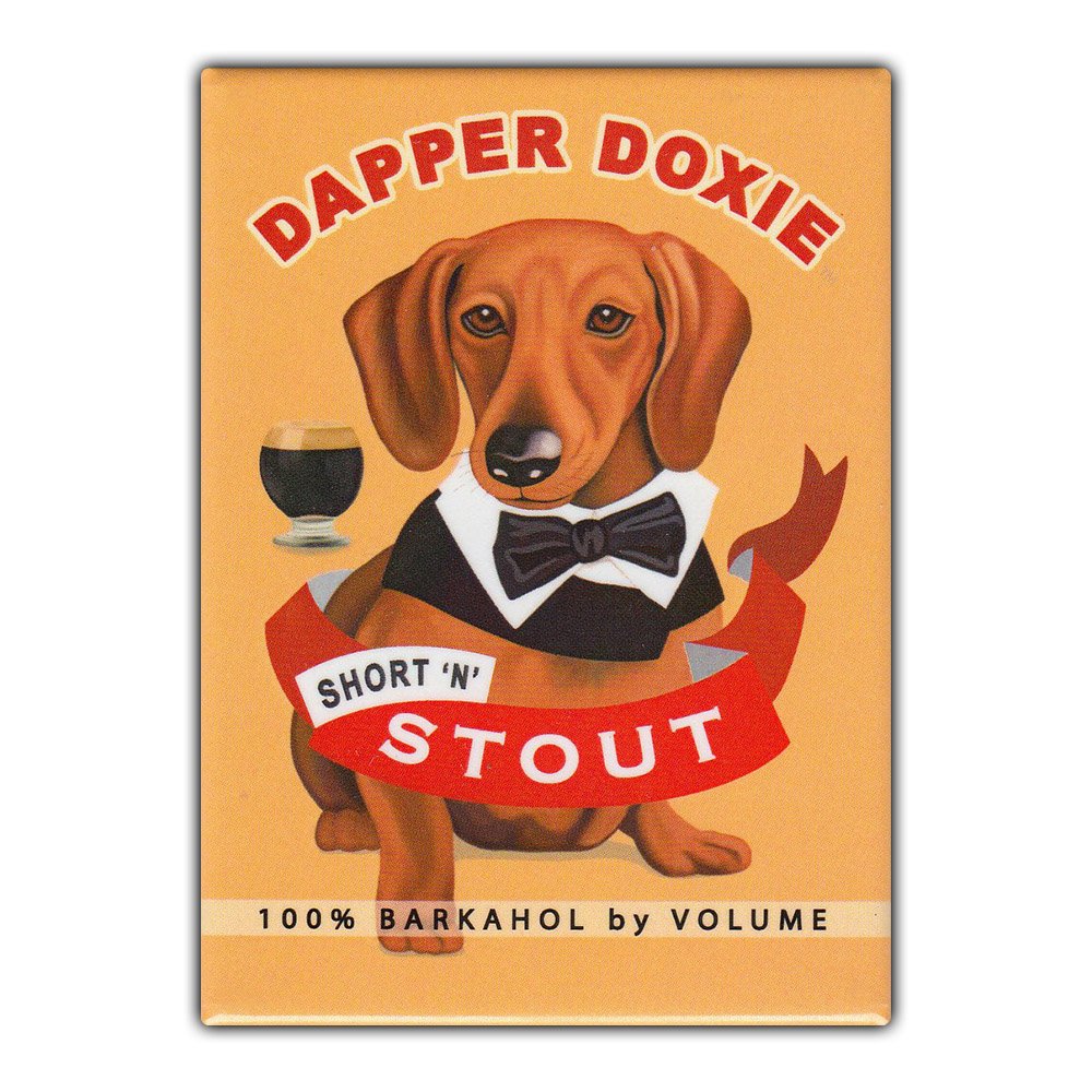 Refrigerator Magnet - Dapper Doxie Stout, Dachshund