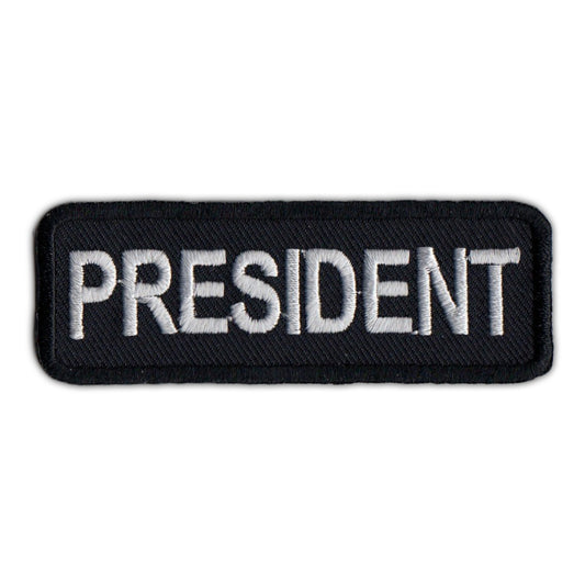 Patch, Embroidered Patch, President Club Patch, Black, 3
