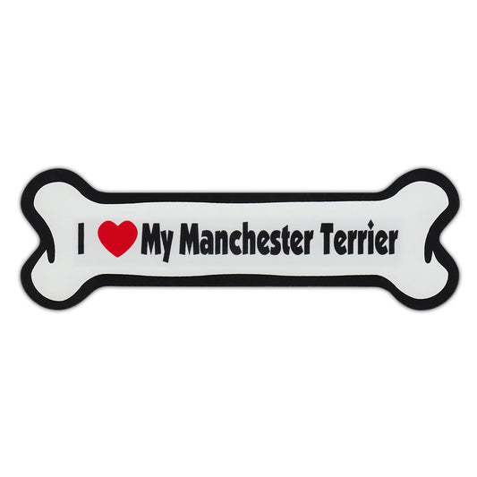 Magnet, Dog Bone, I Love My Manchester Terrier, 7
