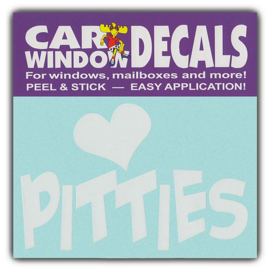 Decal, Window Decal, I Love Pitties, 4.5