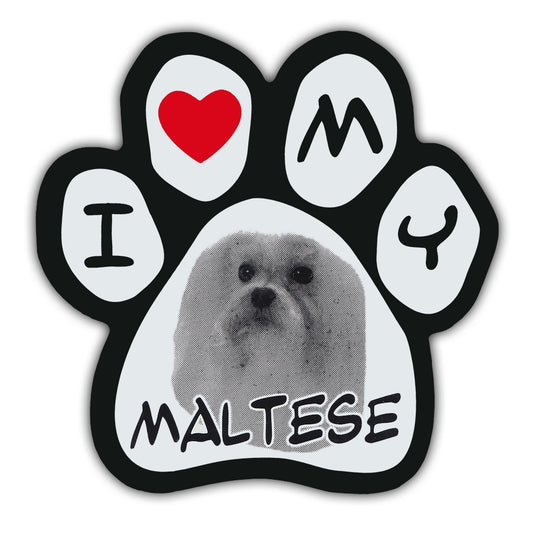 Magnet, Picture Paw, I Love My Maltese, 5.5