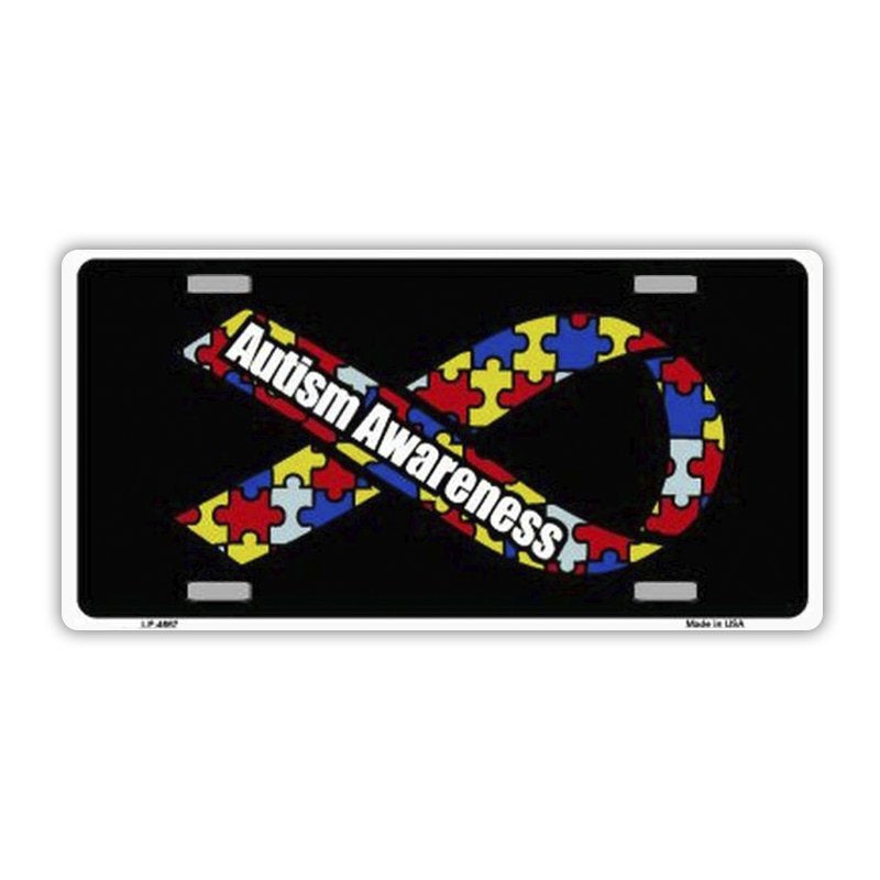 Autism Awareness Ribbon Plate