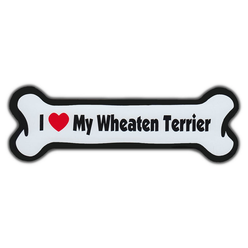 Dog Bone Magnet - I Love My Wheaten Terrier