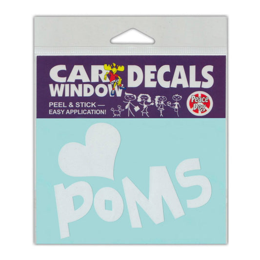 Decal, Window Decal, Love Poms (Pomeranians), 4