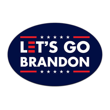 3-Pack, Oval Bumper Stickers, Let's Go Brandon, 6