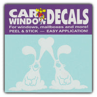 Window Decal - Rabbit Friends (4.5" Wide)