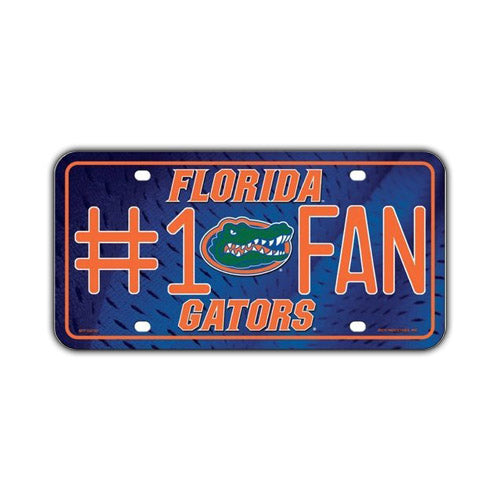 License Plate, Metal Vanity Tag Cover (Embossed), University of Florida Gators, 12