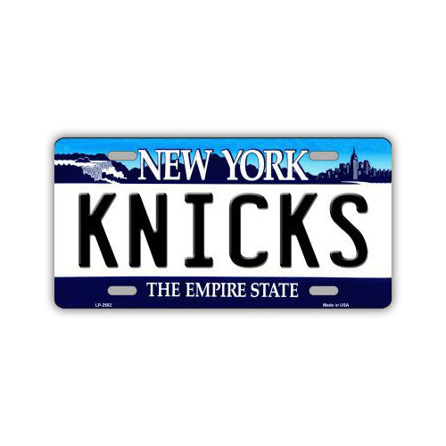 License Plate, Metal Vanity Tag Cover, New York Knicks, 12