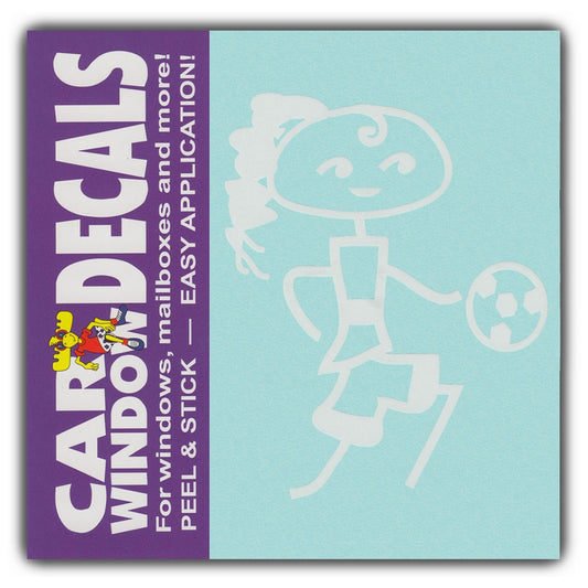 Decal, Window Decal, Teen Girl Soccer Ball, 4