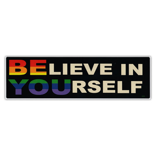 Sticker, Bumper Sticker, Believe In Yourself, LGBTQ, 10