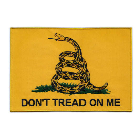 Patch, Embroidered Patch, Gadsden Flag Don't Tread On Me, Back Patch, 12
