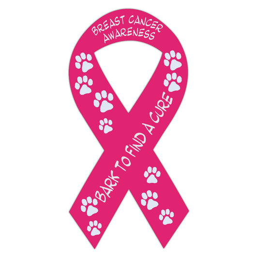 Magnet, Ribbon, Bark To Find Cure (Breast Cancer), 4